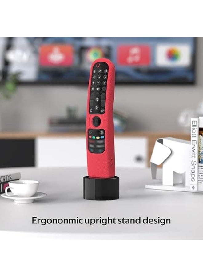 Silicone Magic Remote Cover Compatible with LG MR22GN/MR23GN/MR24GN OLED Smart TV, Shockproof Protective Cover Waterproof LG Remote with Loop (Red) - Image 5